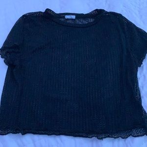 black fish net shirt